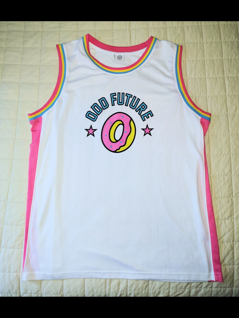 Odd Future White Tank Top with Pink & Rainbow Men's XXL
